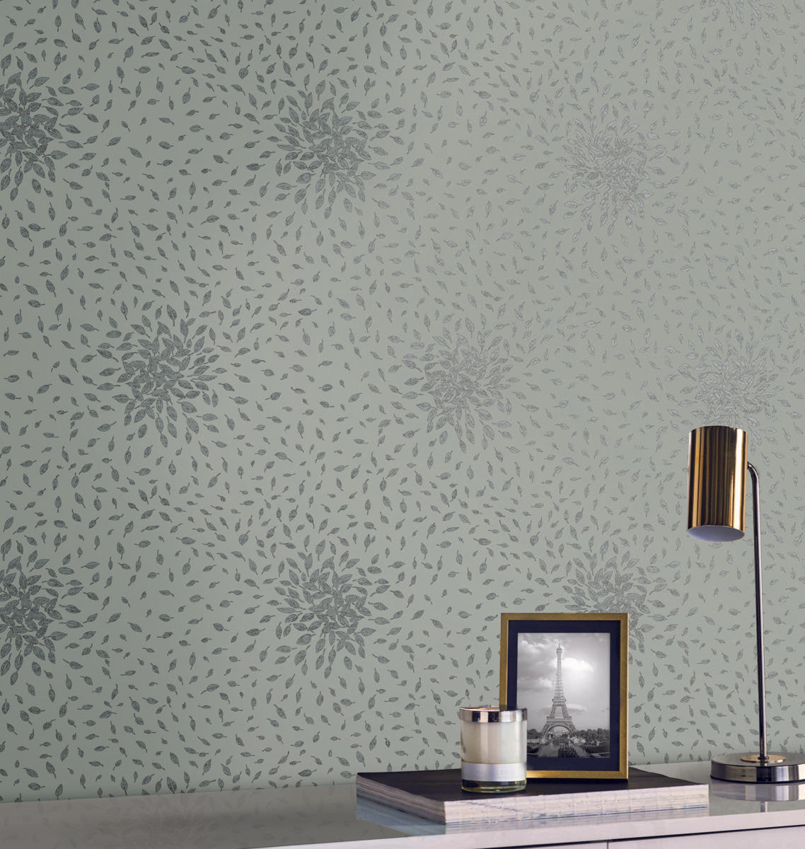 Antonina Vella Petite Leaves Green Wallpaper