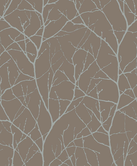 Antonina Vella Trees Silhouette Brown Wallpaper