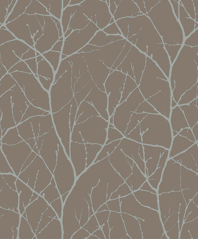 Antonina Vella Trees Silhouette Brown Wallpaper