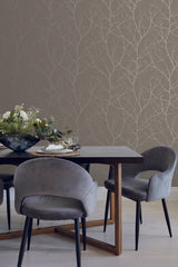 Antonina Vella Trees Silhouette Brown Wallpaper