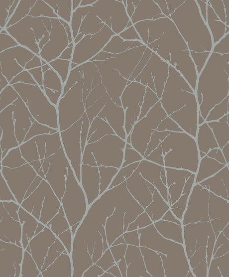 Antonina Vella Trees Silhouette Brown Wallpaper