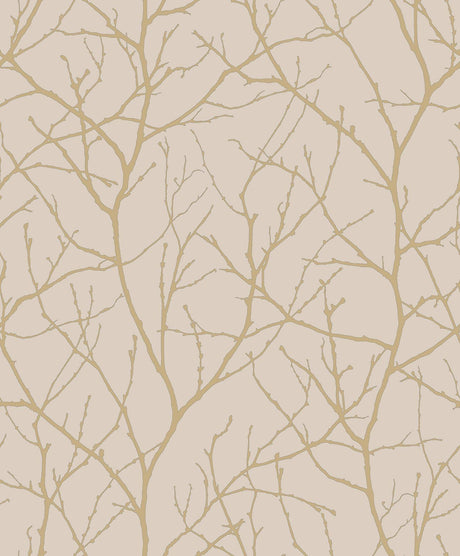 Antonina Vella Trees Silhouette Beige Wallpaper