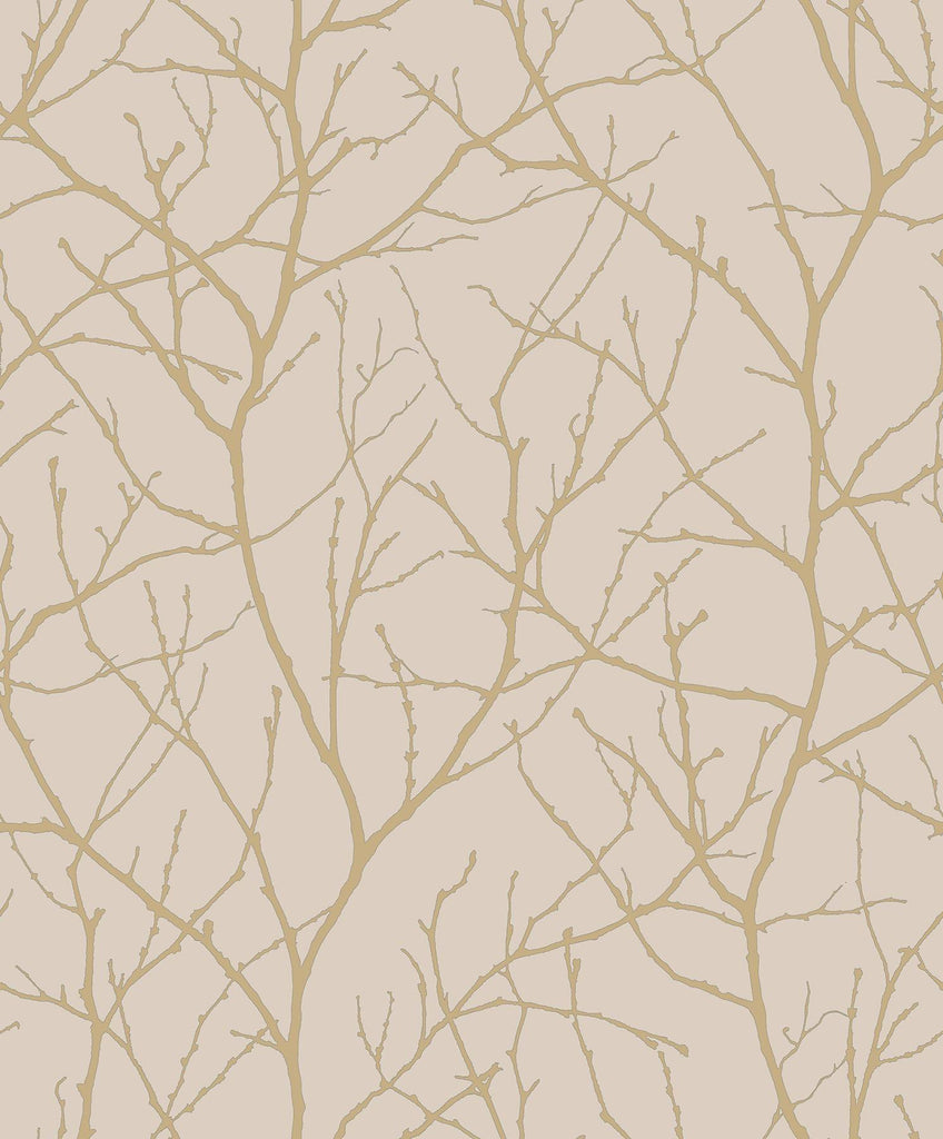 Antonina Vella Trees Silhouette Beige Wallpaper