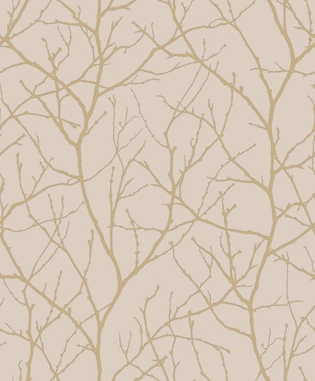 Antonina Vella Trees Silhouette Beige Wallpaper
