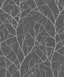 Antonina Vella Trees Silhouette Grey Wallpaper