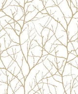 Antonina Vella Trees Silhouette White & Off-White Wallpaper