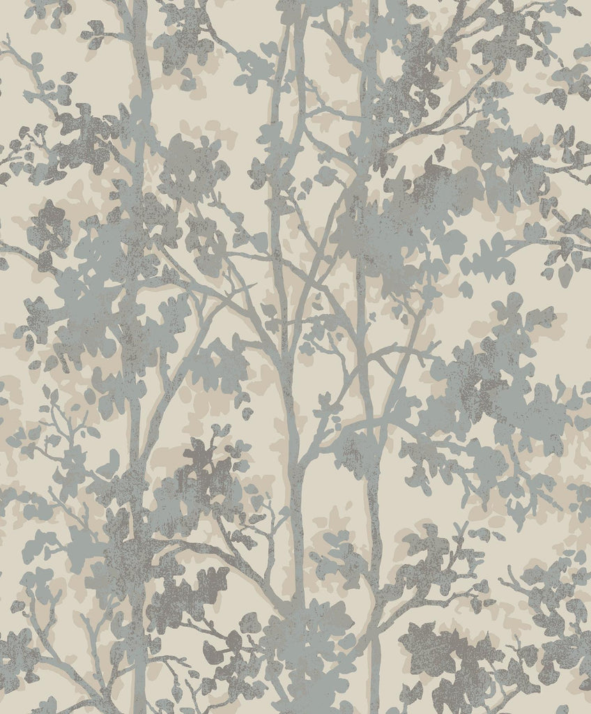 Antonina Vella Shimmering Foliage White & Off-White Wallpaper