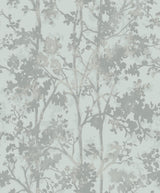 Antonina Vella Shimmering Foliage Blue Wallpaper