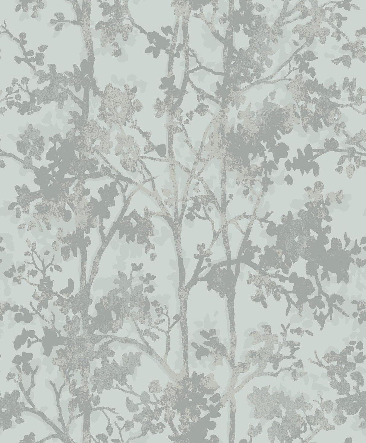 Antonina Vella Shimmering Foliage Blue Wallpaper