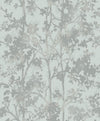 Antonina Vella Shimmering Foliage Blue Wallpaper