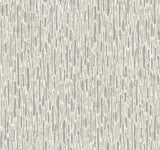 Antonina Vella Metallic Cascade White & Off-White Wallpaper
