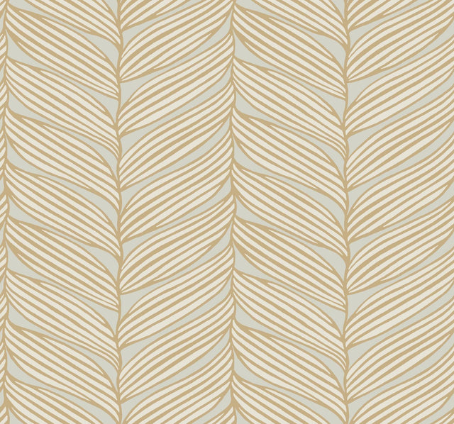 Antonina Vella Luminous Leaves Beige Wallpaper