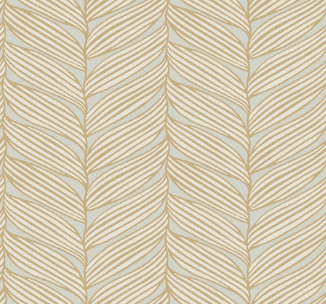 Antonina Vella Luminous Leaves Beige Wallpaper