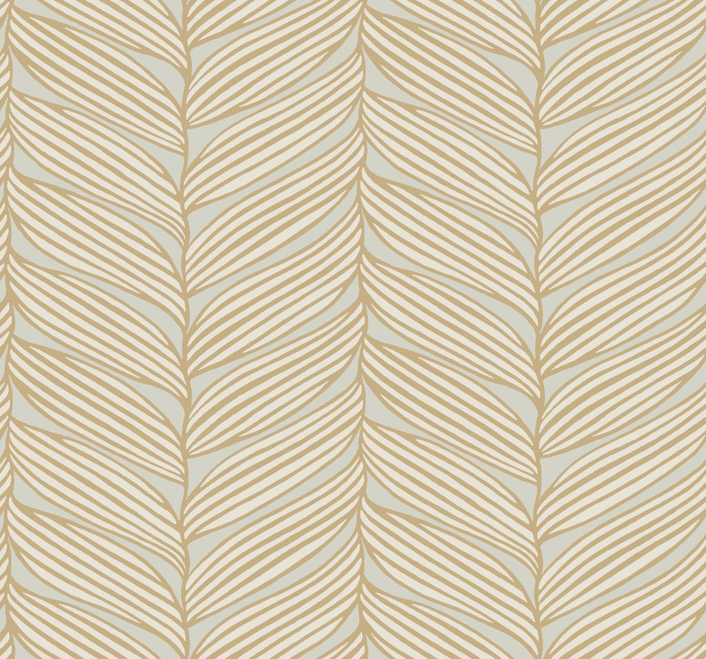 Antonina Vella Luminous Leaves Beige Wallpaper