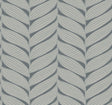 Antonina Vella Luminous Leaves Grey Wallpaper