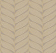 Antonina Vella Luminous Leaves Brown Wallpaper