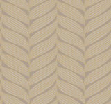 Antonina Vella Luminous Leaves Brown Wallpaper