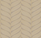 Antonina Vella Luminous Leaves Brown Wallpaper