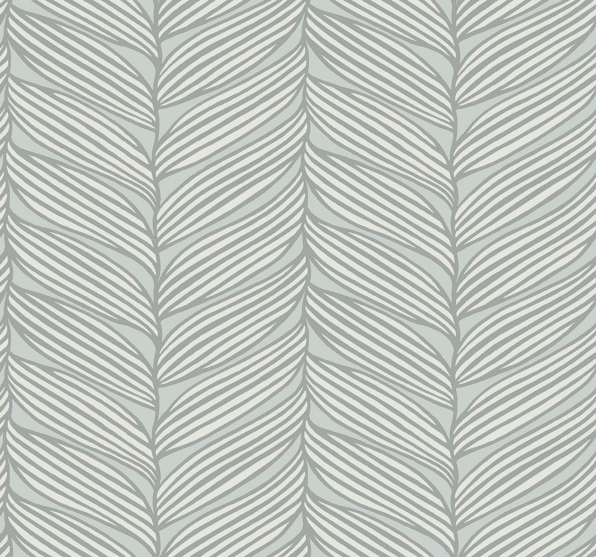 Antonina Vella Luminous Leaves Blue Wallpaper