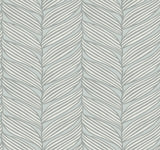 Antonina Vella Luminous Leaves Blue Wallpaper