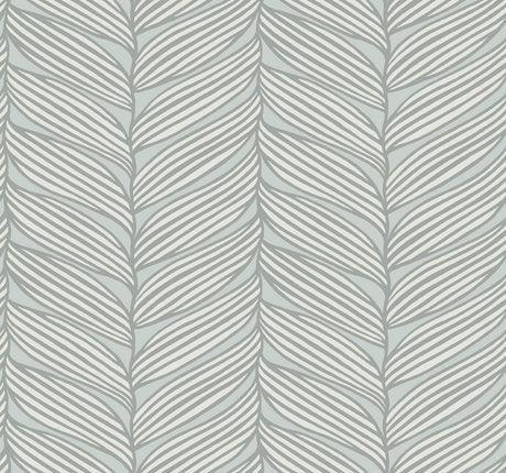 Antonina Vella Luminous Leaves Blue Wallpaper