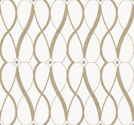 Antonina Vella Graceful Geo White & Off-White Wallpaper