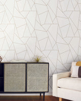 Antonina Vella Nazca White & Off-White Wallpaper