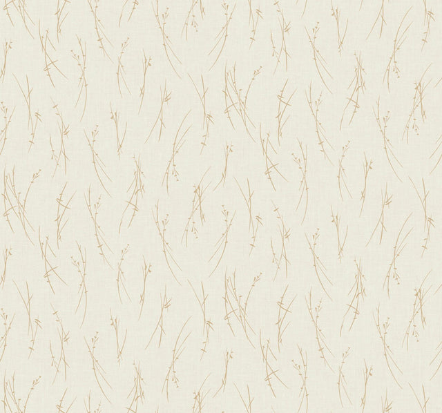 Antonina Vella Sprigs White & Off-White Wallpaper