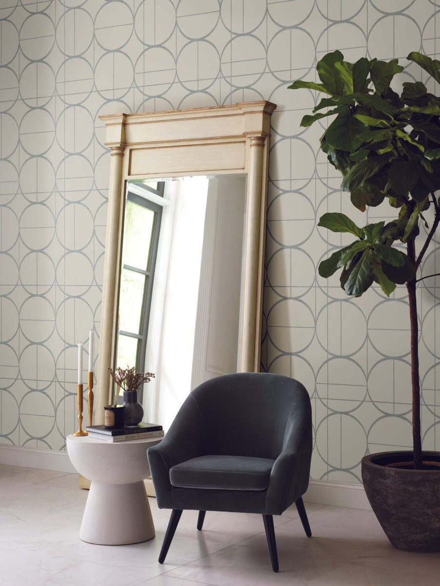 Antonina Vella Sun Circles Brown Wallpaper