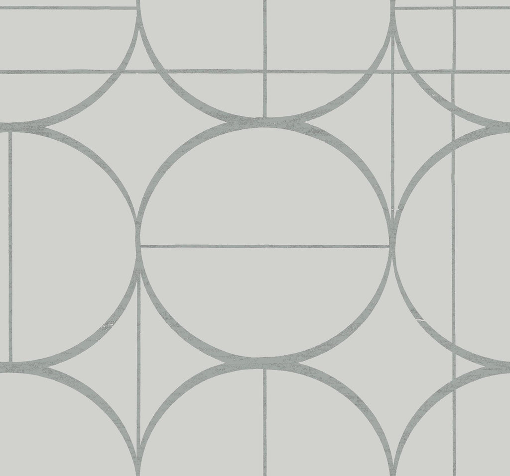 Antonina Vella Sun Circles Grey Wallpaper