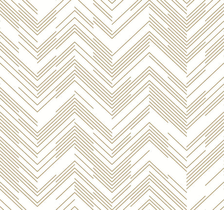Antonina Vella Polished Chevron White & Off-White Wallpaper