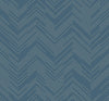 Antonina Vella Polished Chevron Blue Wallpaper