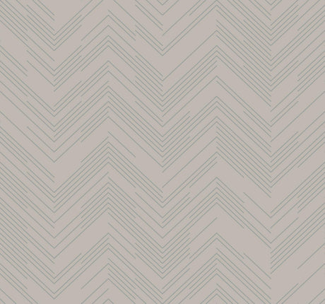 Antonina Vella Polished Chevron Brown Wallpaper