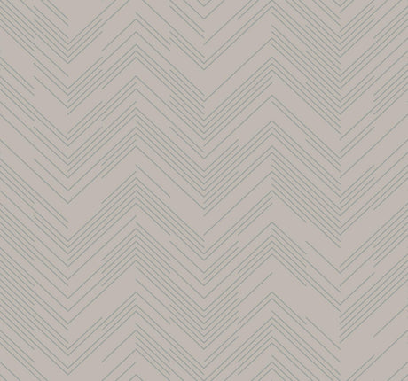 Antonina Vella Polished Chevron Brown Wallpaper
