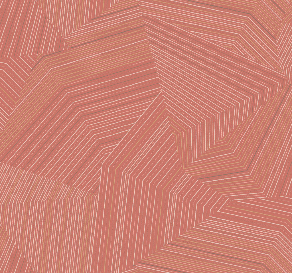 York Dotted Maze Orange Wallpaper