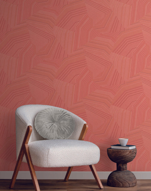 York Dotted Maze Orange Wallpaper