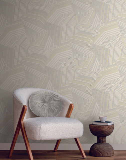 York Dotted Maze Brown Wallpaper