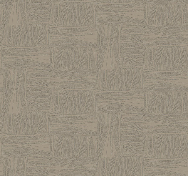 York Wicker Dot Brown Wallpaper