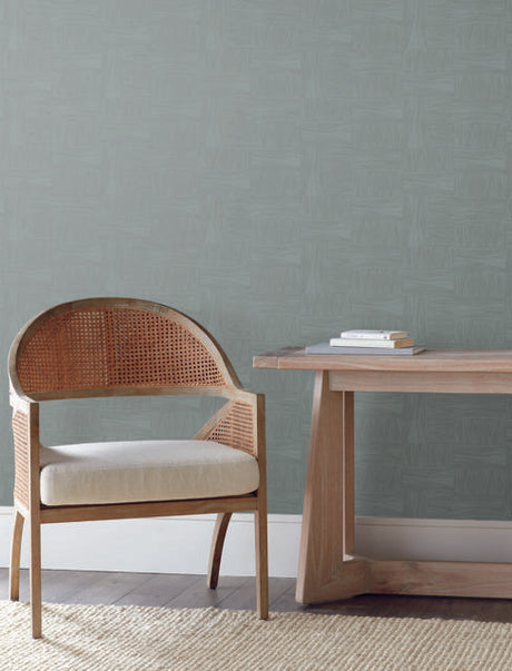 York Wicker Dot Blue Wallpaper