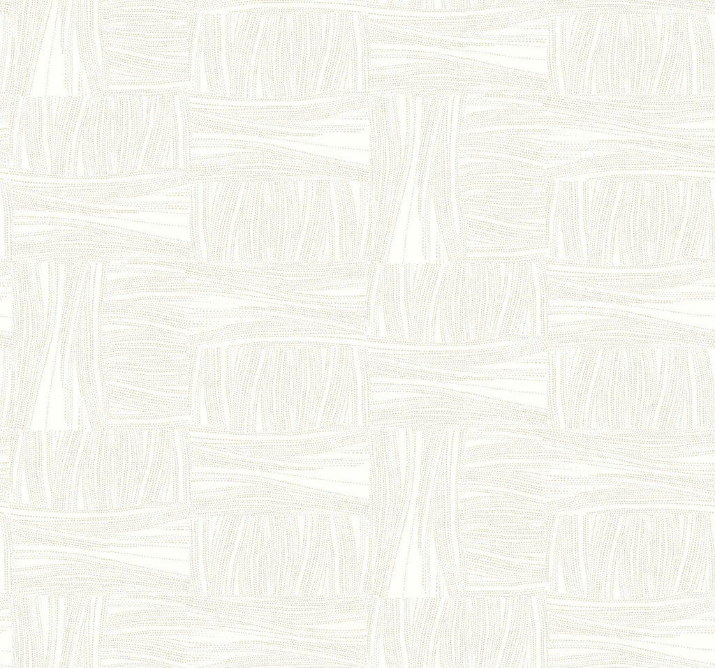 York Wicker Dot White & Off White Wallpaper