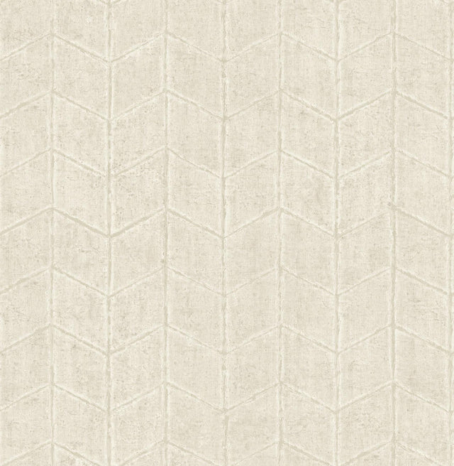 York Flatiron Geometric White & Off White Wallpaper