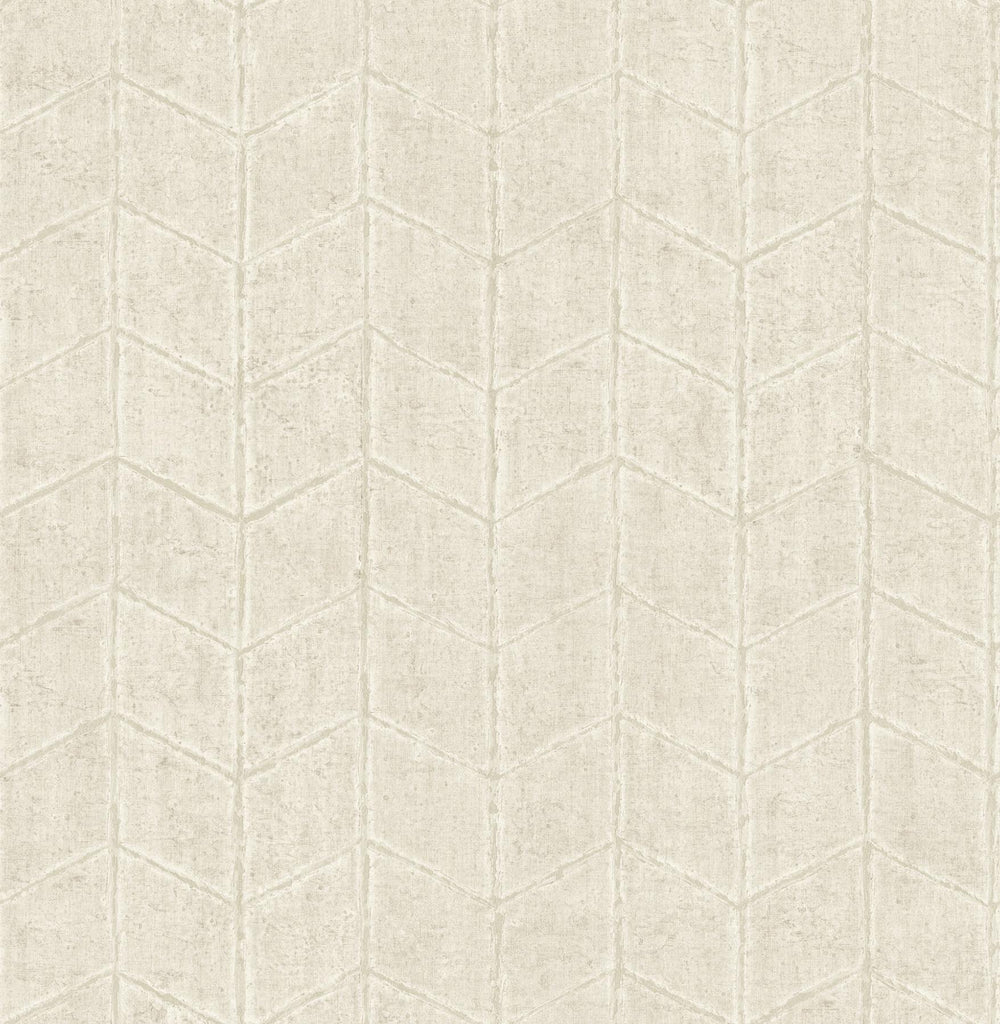 York Flatiron Geometric White & Off White Wallpaper