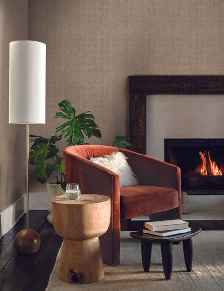 York Flatiron Geometric Red Wallpaper