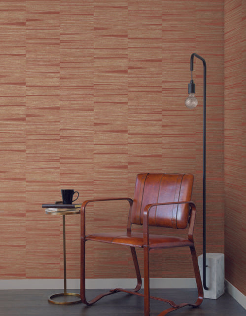 York Line Stripe Red Wallpaper
