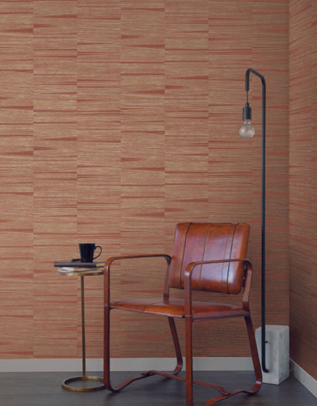 York Line Stripe Red Wallpaper