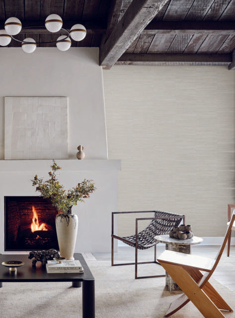 York Line Stripe Black Wallpaper