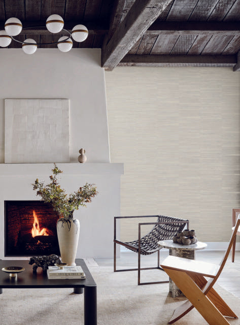 York Line Stripe Beige Wallpaper