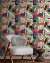 York Cut Outs Red Wallpaper
