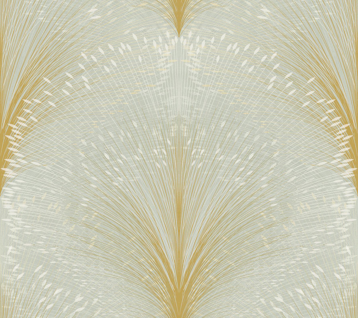 York Papyrus Plume Green Wallpaper