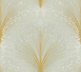 York Papyrus Plume Green Wallpaper